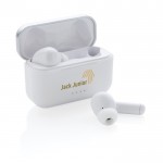 In-Ear-Kopfhörer in Premium-Qualität Farbe weiß Ansicht mit Logo
