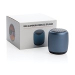 Kabelloser Lautsprecher für die Tasche Farbe marineblau Ansicht mit Box