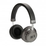 Kopfhörer mit hochwertigem Klang Farbe grau Ansicht mit Logo