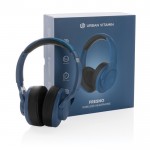 Premium-Kopfhörer mit Bügel Farbe blau Ansicht mit Box