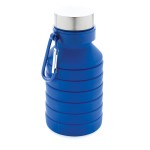 Faltbare Trinkflasche mit Karabinerhaken Farbe blau