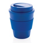Wiederverwendbare Kaffeebecher mit Kunststoffdeckel Farbe blau