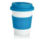 Spülmaschinenfester, biologisch abbaubarer Kaffeebecher To Go Farbe blau