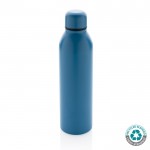 Recycelte Stahlflasche als Werbeartikel Farbe Blau