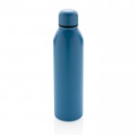Recycelte Stahlflasche als Werbeartikel Farbe Blau fünfte Ansicht