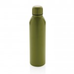 Recycelte Stahlflasche als Werbeartikel Farbe Militärgrün fünfte Ansicht