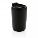 Thermobecher aus recyceltem Kunststoff Farbe Schwarz sechste Ansicht
