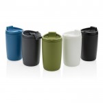 Thermobecher aus recyceltem Kunststoff Farbe Schwarz Ansicht in verschiedenen Farben