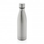 Elegante Metallflasche aus recyceltem Stahl Farbe Grau fünfte Ansicht