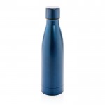 Elegante Metallflasche aus recyceltem Stahl Farbe Dunkelblau fünfte Ansicht