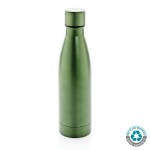 Elegante Metallflasche aus recyceltem Stahl Farbe Dunkelgrün