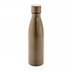 Elegante Metallflasche aus recyceltem Stahl Farbe Braun fünfte Ansicht