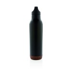 Wiederverwendbare Flaschen mit Korkboden Farbe schwarz dritte Ansicht