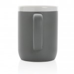Keramiktassen mit weißem Rand Farbe Grau dritte Ansicht