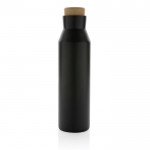 Auslaufsichere Thermoflasche aus recyceltem Stahl, 650 ml farbe schwarz