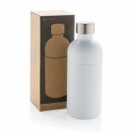 Auslaufsichere Flasche aus recyceltem Edelstahl, 800 ml farbe weiß Ansicht mit Box