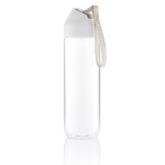 Trinkflaschen mit Logo und Stoffhenkel Farbe weiß
