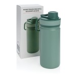 Sportliche Flasche mit Thermofunktion Farbe mintgrün Ansicht mit Box