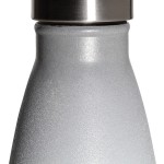 Trinkflasche mit reflektierender Beschichtung Farbe grau dritte Ansicht
