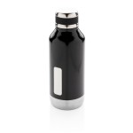 Trinkflasche mit Thermofunktion und Platte für das Logo Farbe schwarz