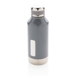 Trinkflasche mit Thermofunktion und Platte für das Logo Farbe grau