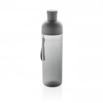 Flasche aus RPET mit abnehmbarem Deckel und Griff, 600 ml farbe schwarz