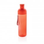 Flasche aus RPET mit abnehmbarem Deckel und Griff, 600 ml farbe rot