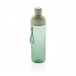 Flasche aus RPET mit abnehmbarem Deckel und Griff, 600 ml farbe grün