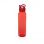 Flasche aus RPET mit Schraubverschluss, 650 ml farbe rot