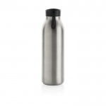 Thermoflaschen ohne BPA mit Griff für den Transport Farbe silber dritte Ansicht
