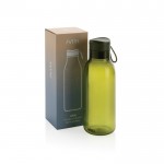Flasche 100% aus RPET mit Griffen für den Transport Farbe grün Ansicht mit Box