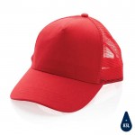 Nachhaltige Trucker-Mütze Farbe rot achte Ansicht