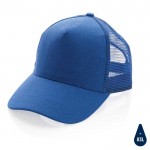 Nachhaltige Trucker-Mütze Farbe blau achte Ansicht