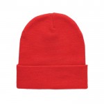Nachhaltige Mütze in verschiedenen Farben bedrucken Farbe rot zweite Ansicht