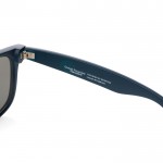 Sonnenbrille aus recyceltem Kunststoff Farbe marineblau vierte Ansicht