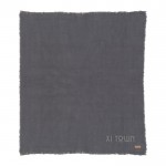 Gewebte Decke mit Aufdruck Farbe dunkelgrau Ansicht mit Logo