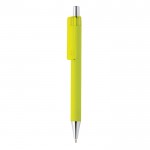 Kugelschreiber mit Chromspitze als Werbeartikel Farbe lindgrün