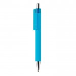 Kugelschreiber mit Chromspitze als Werbeartikel Farbe blau