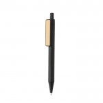 Kugelschreiber mit Bambusclip in verschiedenen Farben Farbe schwarz
