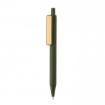 Kugelschreiber mit Bambusclip in verschiedenen Farben Farbe grün