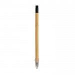 Endloser Bleistift aus Bambus mit Radiergummi Farbe holzton zweite Ansicht