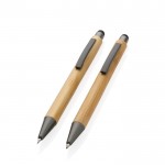 Kugelschreiber-Set und Bambus-Bleistift in einer Box Farbe holzton