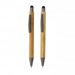 Kugelschreiber-Set und Bambus-Bleistift in einer Box Farbe holzton dritte Ansicht