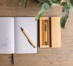 Kugelschreiber-Set und Bambus-Bleistift in einer Box Farbe holzton Lifestyle-Bild