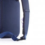 Diebstahlsicherer Rucksack mit USB und RFID Farbe marineblau vierte Ansicht