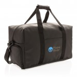 Elegante Sporttasche für Kunden Farbe Schwarz Ansicht mit Logo