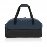 Reisetasche aus RPET im großem Design mit Vordertasche farbe blau zweite Ansicht