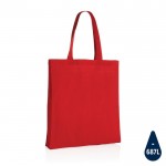 Tasche aus recycelter Baumwolle mit Logo-Druck Farbe rot