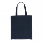 Tasche aus recycelter Baumwolle mit Logo-Druck Farbe marineblau zweite Ansicht