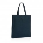 Tasche aus recycelter Baumwolle mit Logo-Druck Farbe marineblau dritte Ansicht